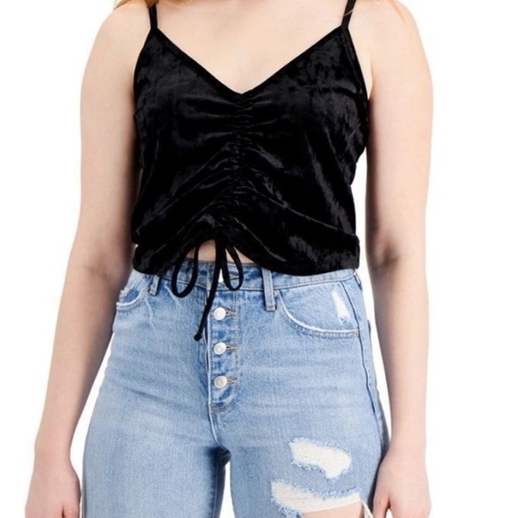 Hippie Rose Juniors' Ruched Tie-Hem Camisole, Brand New with tag - Picture 3 of 6